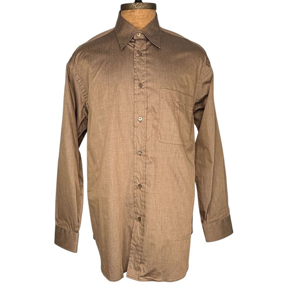 Brioni Sportswear Mens Long Sleeve SHIRT NWT Brown Size Large